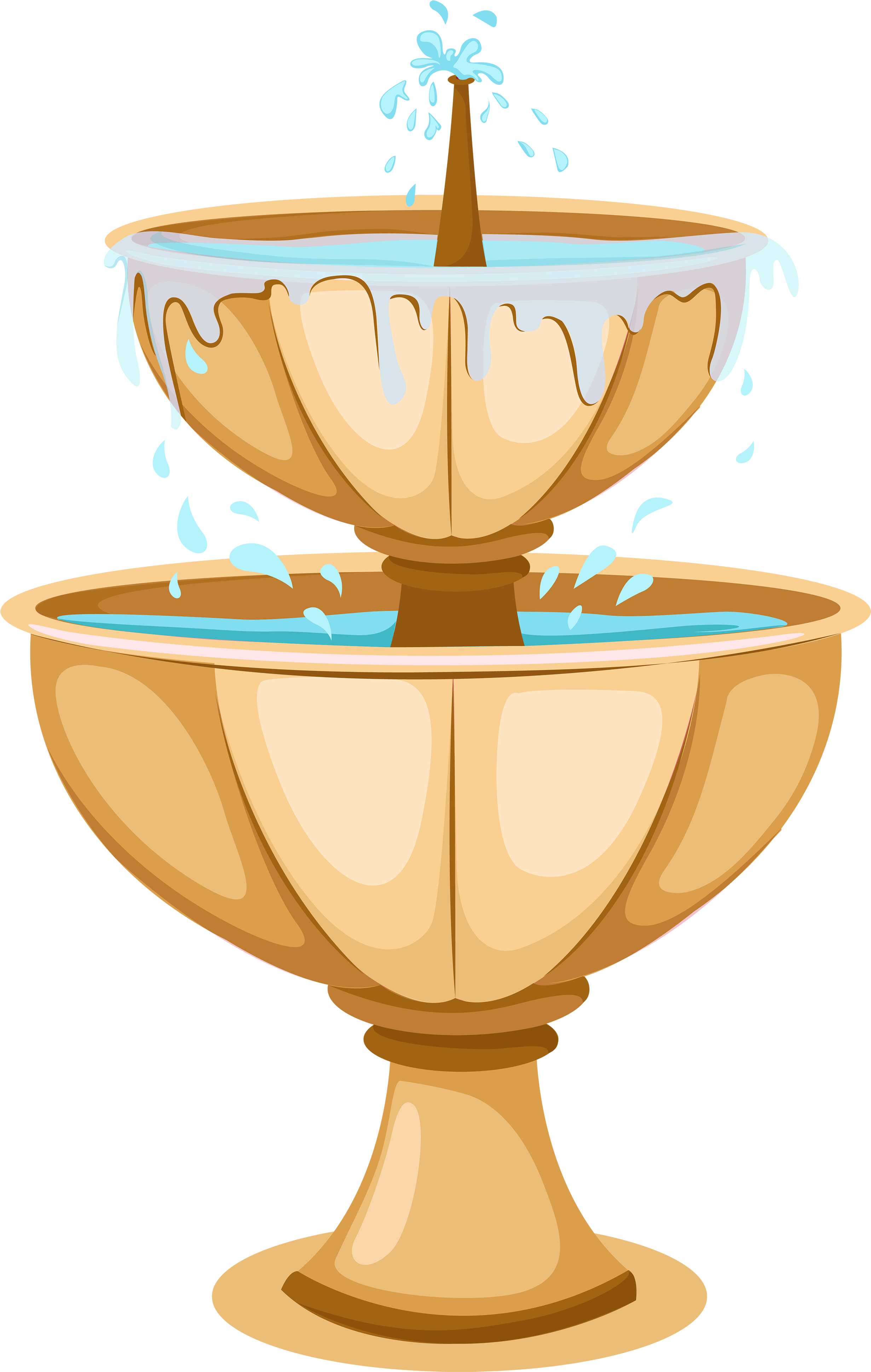 Garden Fountain Png Clipart - Fountain Clipart Png (2539x4000)