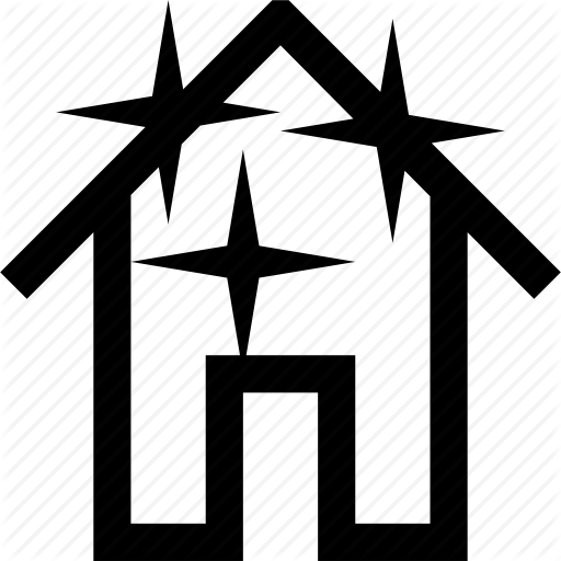Home Cleaning - House Cleaning Logo Black And White (512x512)
