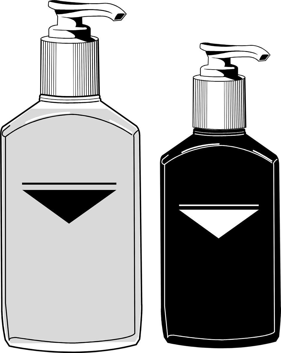 Vintage Lotion Bottle Clipart - Pump Bottle Clip Art (958x1202)