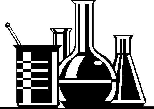 Pharmacy Medical Clipart - Lab Clipart Black And White (528x375)