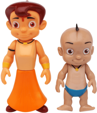 Unisex Chhota Bheem And Raju Action Figure Toy - Chhota Bheem (340x510)