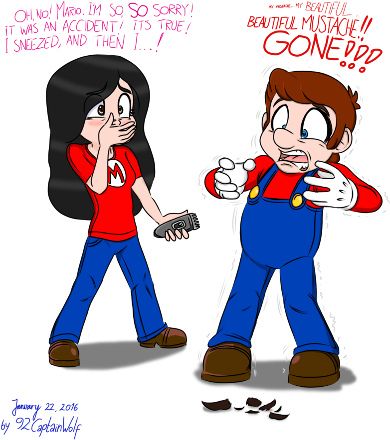 Mario's Mustache Gone - Luigi Without A Mustache (894x894)