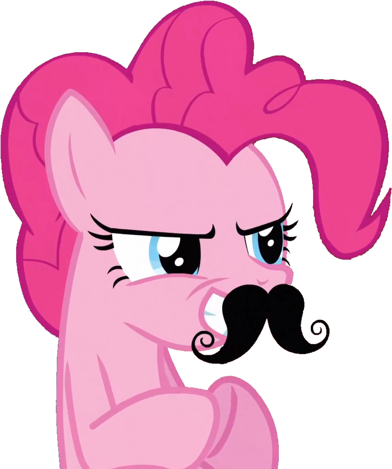 Mustache By Demon1887 - Mlp Pinkie Pie Gif (828x966)