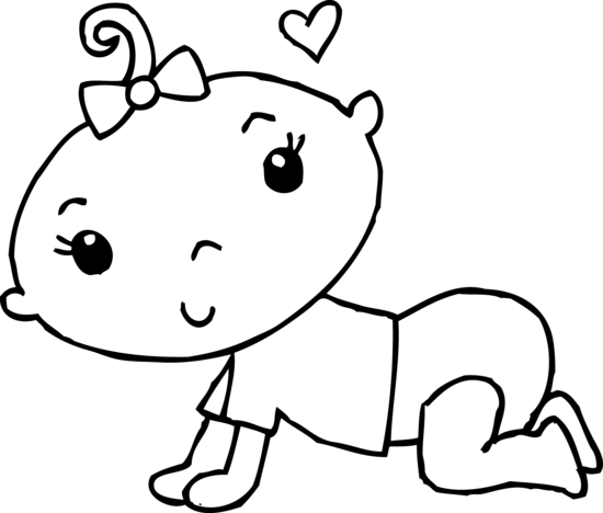 Baby Shower Clipart Girl (550x468)