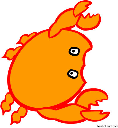 Cute Cartoon Crab Clipart - Clip Art (450x450)