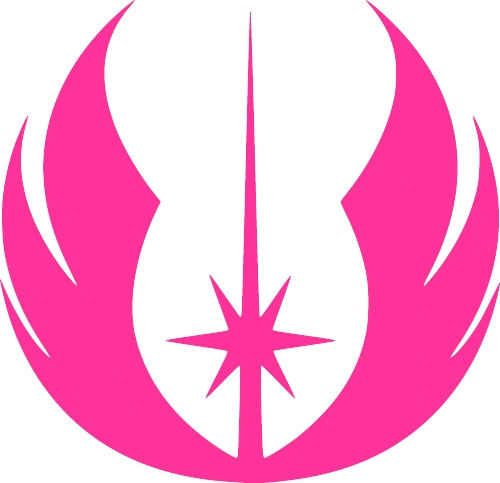 Please Note That The White Image Is A White Sticker - Star Wars Jedi Symbols (500x483)
