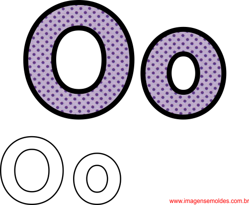 Molde Da Letra O - Molde Letra (501x411)