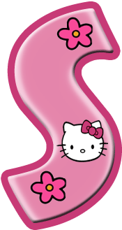 Oh My Alfabetos - Letra S De Hello Kitty (387x387)