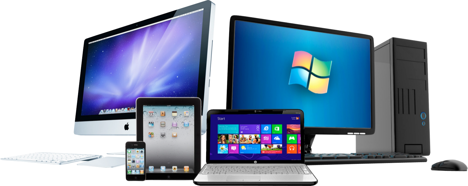 Computer Repair - Pc And Laptop Png (1606x640)