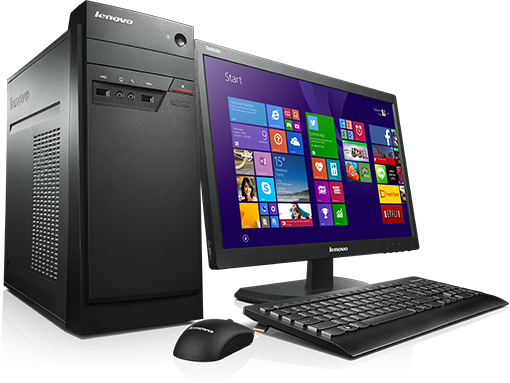 Desktop - Lenovo Desktop Computer Png (510x383)
