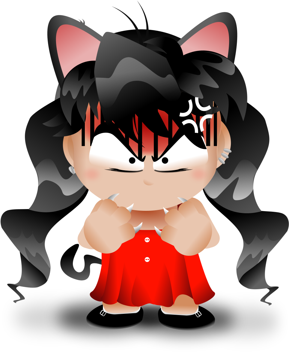 Cat Animated 13, Buy Clip Art - Cat Anime (1000x1183)