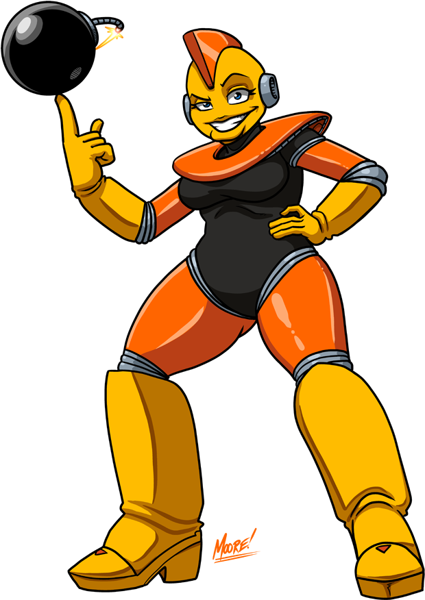 Bomb Woman By Seanrm - Cartoon (695x900)