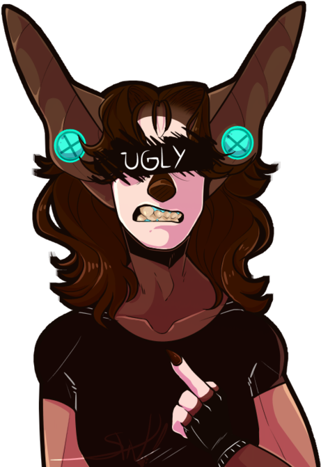 Ugly Boy By Shatty-wolfen - Cartoon (600x677)