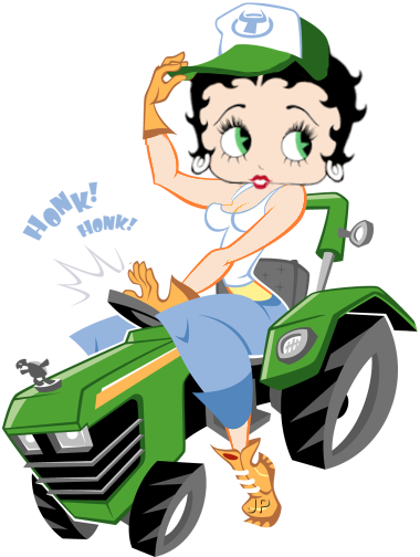 Bb Tractor, Just Because I Have A Tractor Ld - Betty Boop Tractor (380x504)
