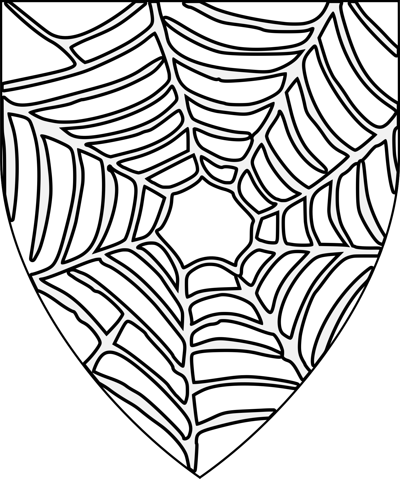 Spiderweb - Line Art (1517x1818)