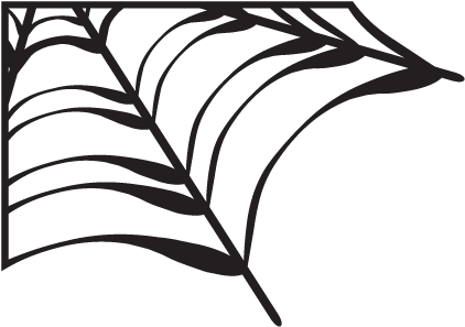 Corner Spiderweb Wall Decal - Art (451x451)