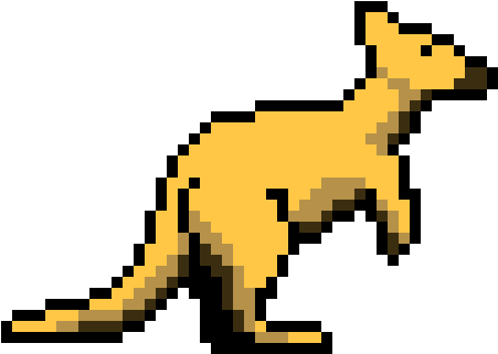 Kangaroo - Pixel Art Kangaroo (600x430)