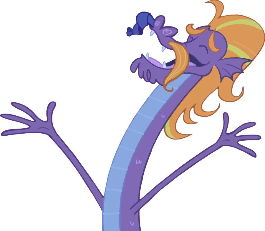 Sea Serpent With Moustache Vector By Hnrvb - Sea Serpent With Moustache Vector By Hnrvb (900x785)