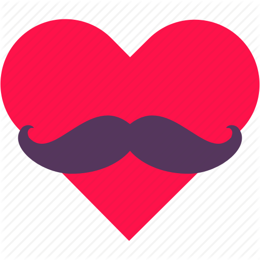 Moustache Clipart Heart - Heart (512x512)