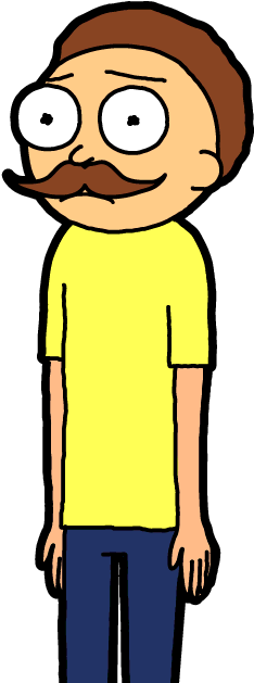 Mustache Morty - Pocket Mortys Morty Normal (300x650)