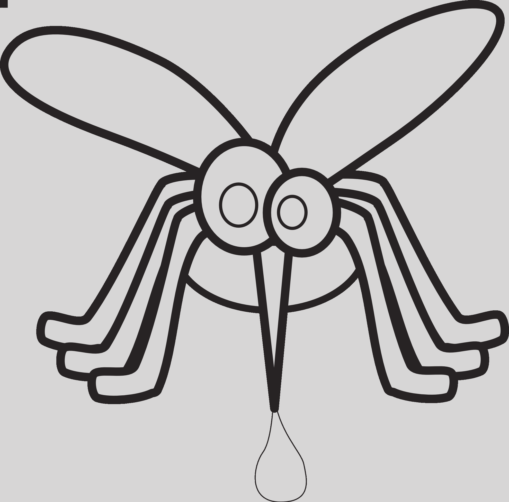 Mosquito Clipart Black And White Mathafix Moustique - Mosquito Clipart Black And White Cartoon (1979x1954)