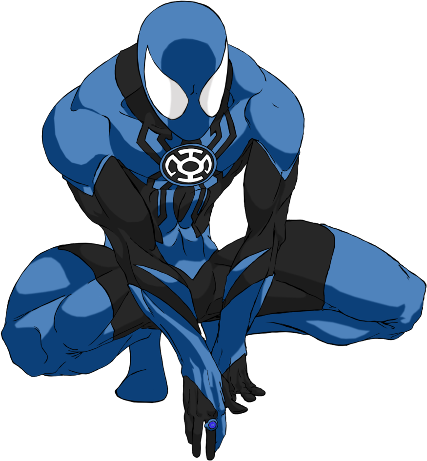 I Use A Blue Lantern Spider-man Skin I Made Based Off - Blue Lantern Corps Razer (900x1237)