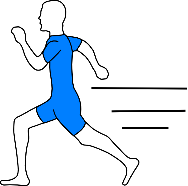 Run Clip Art At Clker - Running Man Clip Art (600x593)