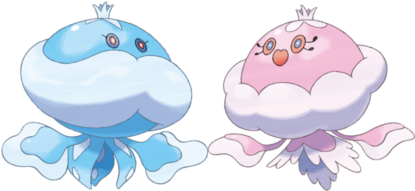 Male And Female Frillish - Jellicent Pokemon (600x600)
