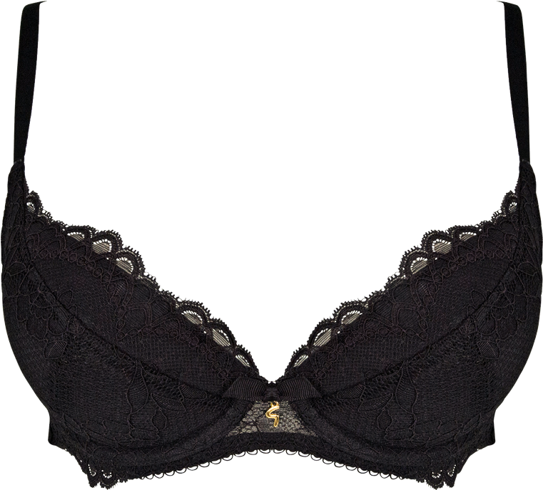Gossard Superboost Lace Plunge Bra In Black - Bra (800x800)