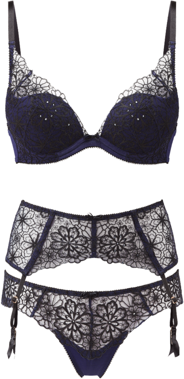 Graphic Floral By Gossard / 30 38 A E - Gossard Graphic Floral - Braguita Brasileña - Negro (540x764)
