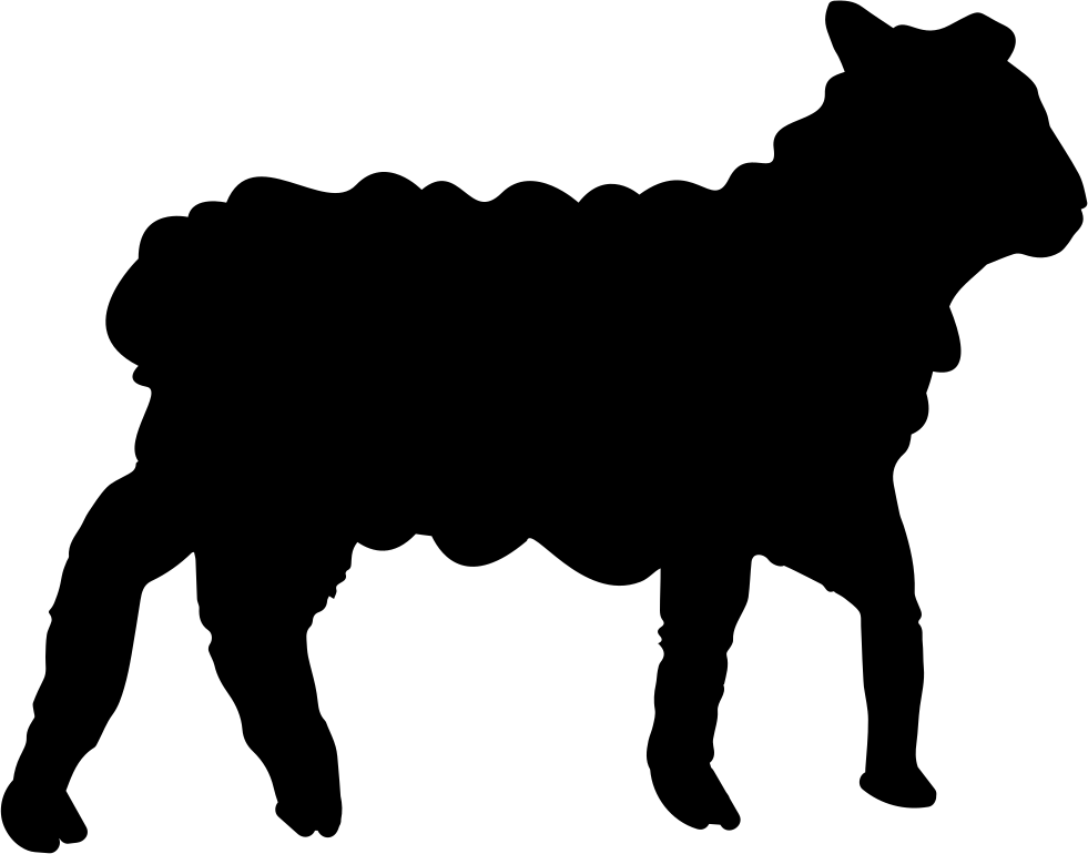 Sheep Comments - Animals Silhouette Icon Png (981x770)