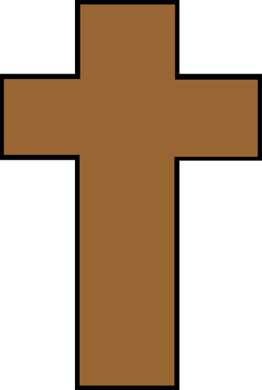 Brown Cross Clipart - Cross Clipart (381x567)