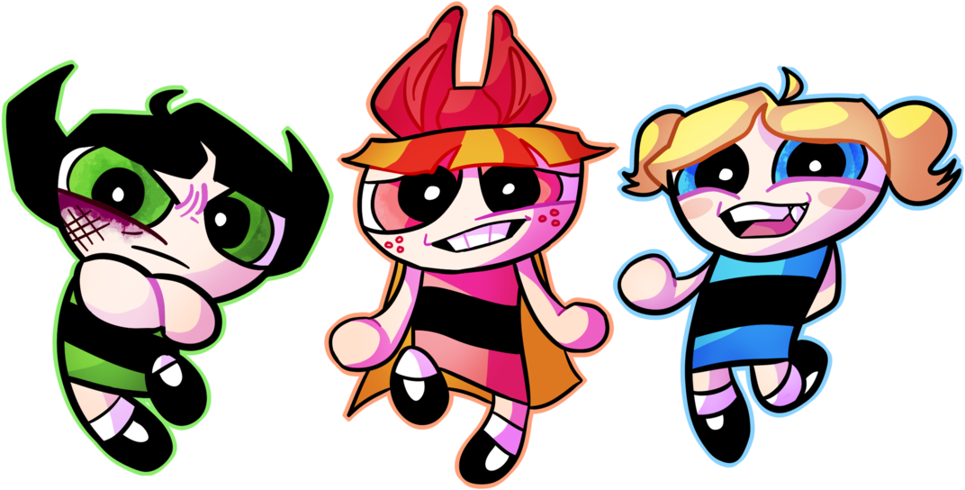 The Powerpuff Girls By Tripleamage - Cartoon (1095x730)
