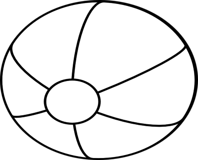 Coloring Trend Thumbnail Size Beach Ball Clip Art At - Beach Ball Template (400x322)