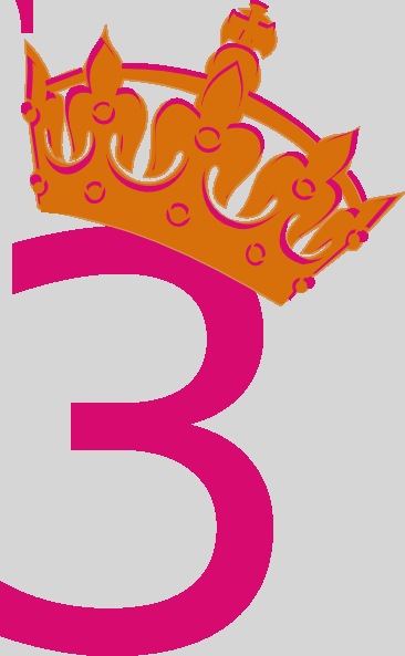 Pink Tilted Tiara And Number 2 Clip Art At Clker Pink - Number 3 In Pink (366x593)