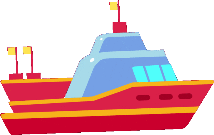 Waves Water Vessel Travel Stickers Ship Seasick Sea - Big Boat Clipart Gif (800x800)