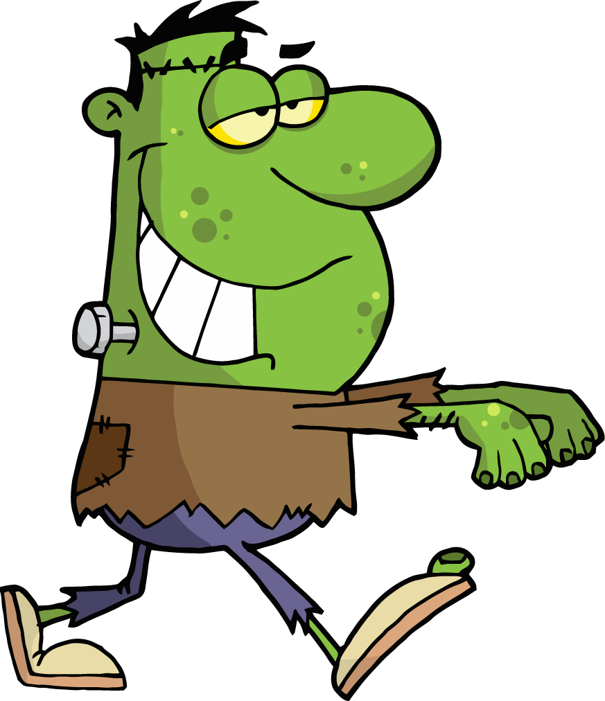 Related Halloween Bingo Clipart - Frankenstein Walking (873x1012)