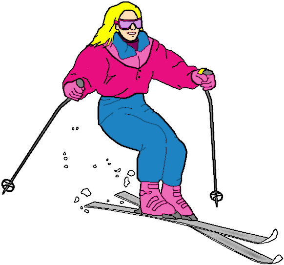 Skiing Clipart Transparent - Skiing Clipart Png (598x559)