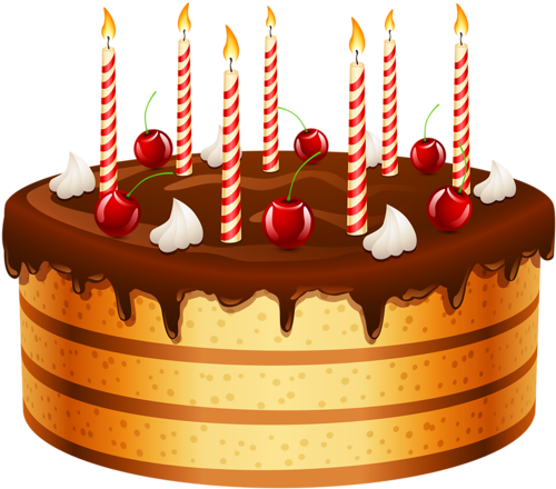 Cake Clipartfood - Cake With Candle Png (500x449)