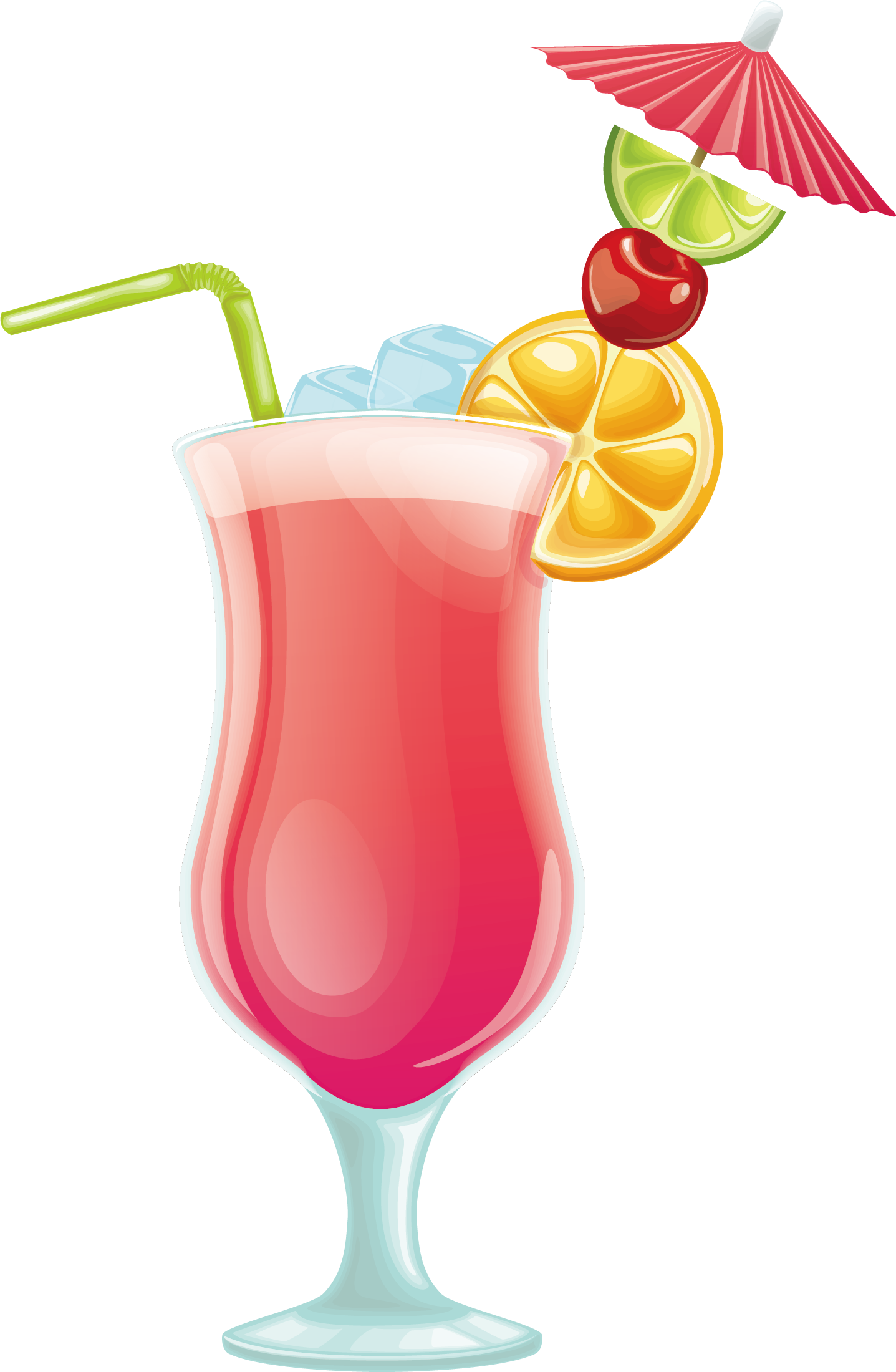 Cocktail Juice Drink - Cocktail Drink Vector (1437x2200)