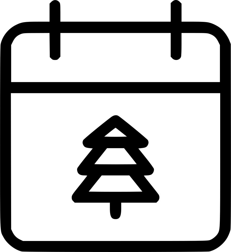 Calendar December Xmas Festival Date Comments - Icon Line Svg Calendar (896x980)