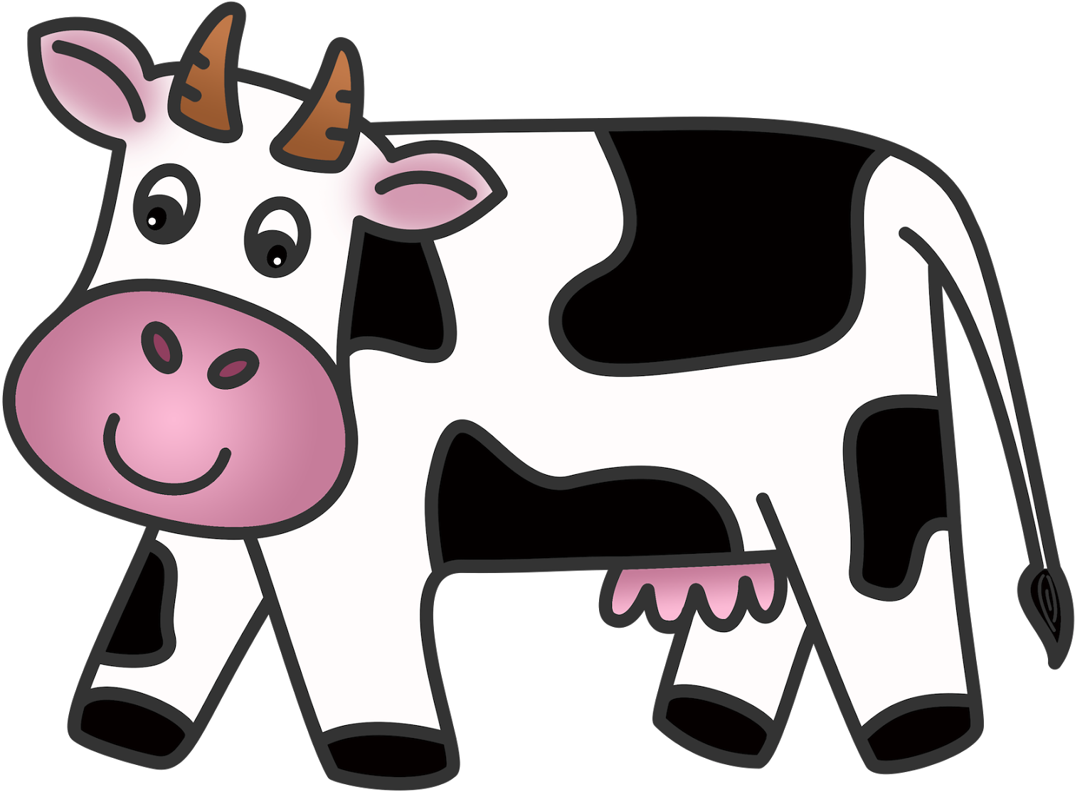 Animated Dairy Cow Clipart - United States Of America (1600x1131)