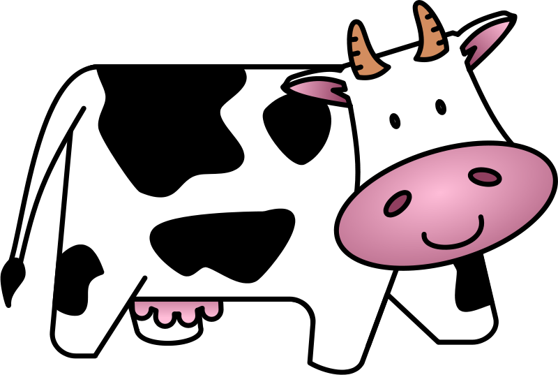 Free To Use Public Domain Cow Clip Art - Cow Milk (800x537)