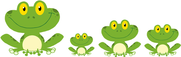 Kindergarten Math Clip Art Download - Cute Frog Cartoon (576x228)