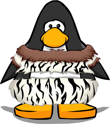 Zebra-print Dress Pc - Club Penguin (376x424)