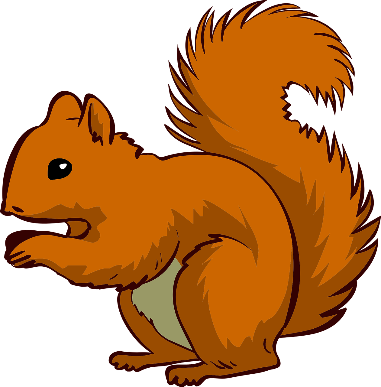 Squirrel Chipmunk Clip Art - Squirrel Clipart (1261x1280)