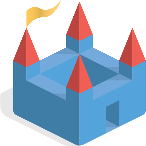 Big Time Bouncy Castle's & Amusements Logo - Castle (595x597)