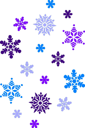 Falling Snowflake Clipart - Christmas Clip Art Snowflakes (300x448)