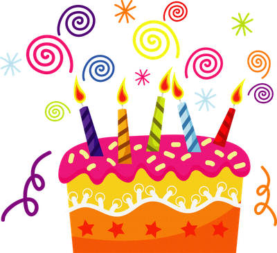 Decorations Clipart September - Bolo De Aniversário Desenho (400x365)