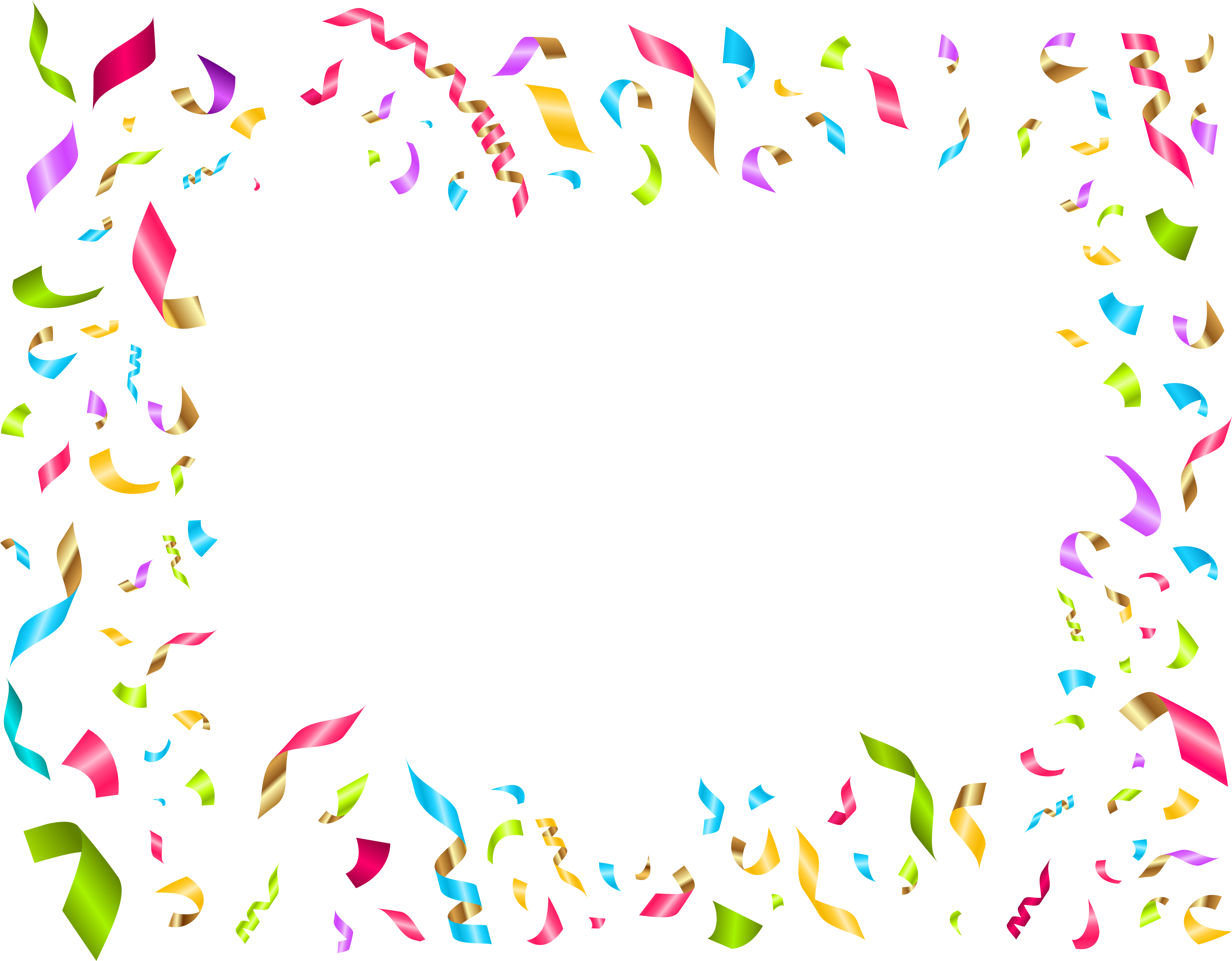 Confetti Birthday Party Decoration Clip Art - Confetti Birthday Party Decoration Clip Art (8000x6197)